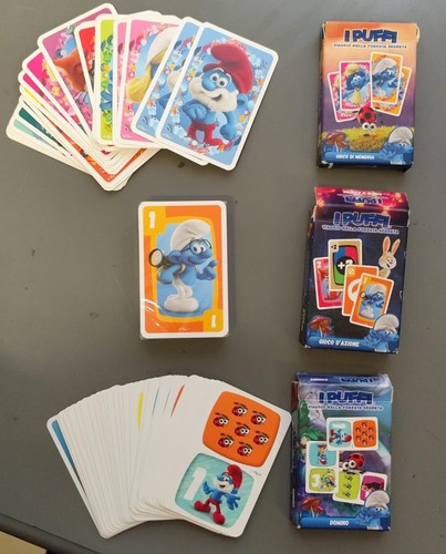 Set mazzi carte puffi - mazzi,